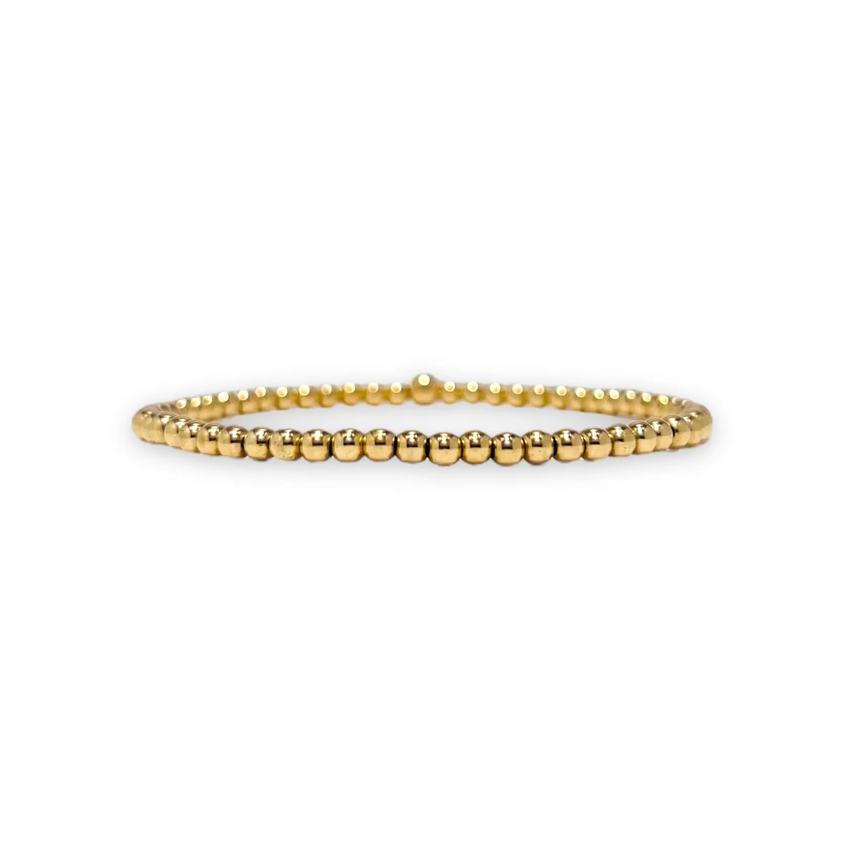 18k Gold Filled 3mm Beads Bracelet