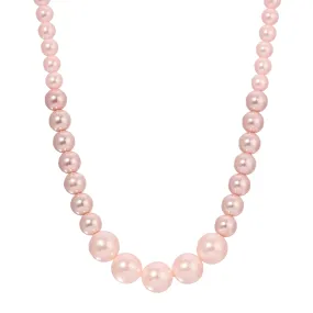 1928 Jewelry Rosabella Pink Faux Pearl Strand Necklace 16 + 3 Extender