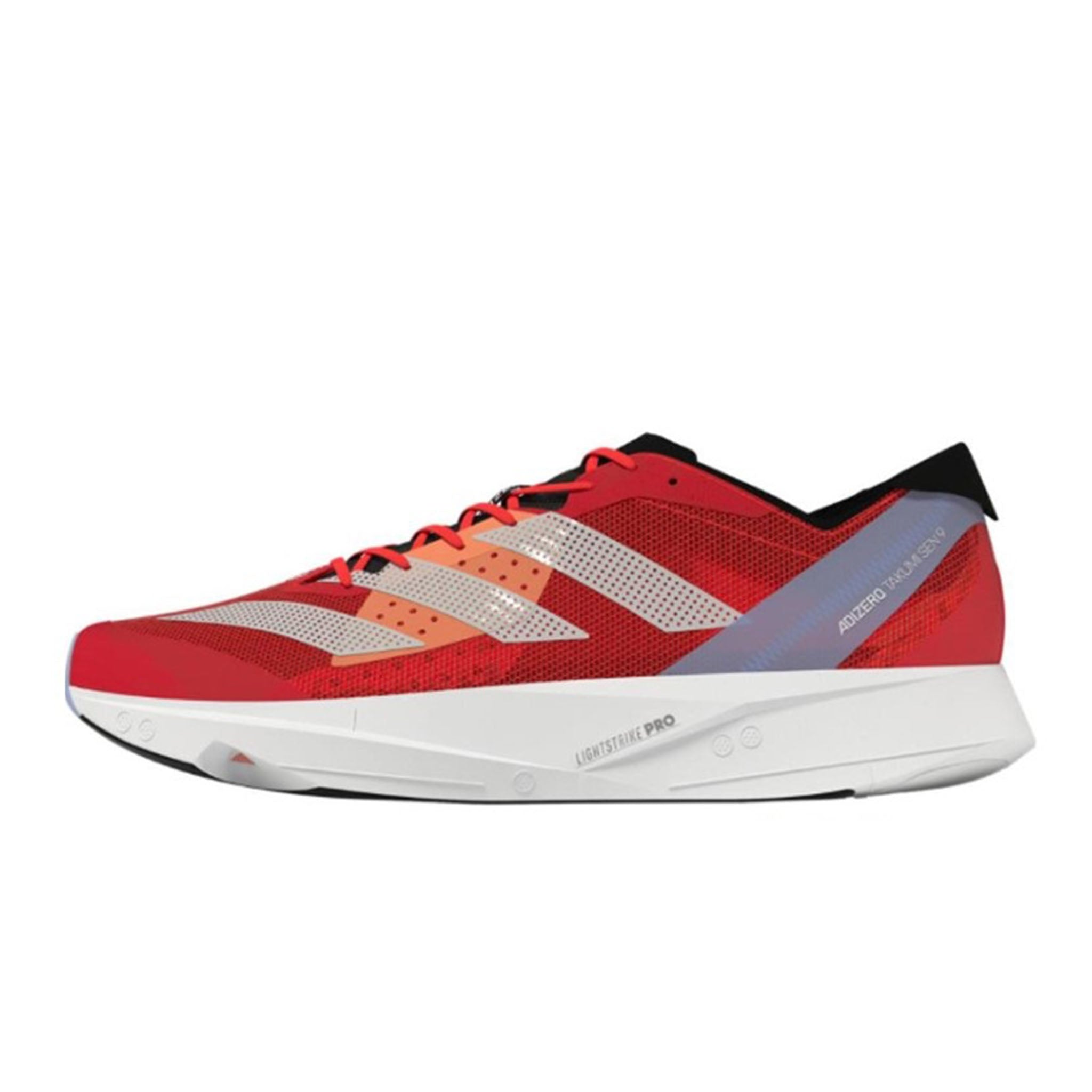 ADIDAS ADIZERO TAKUMI SEN 9 RUNNING LIGHTSTRIKE SHOES SOLAR RED