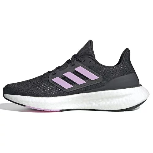 ADIDAS WOMEN'S PUREBOOST 23 BLACK/PURPLE SHOES