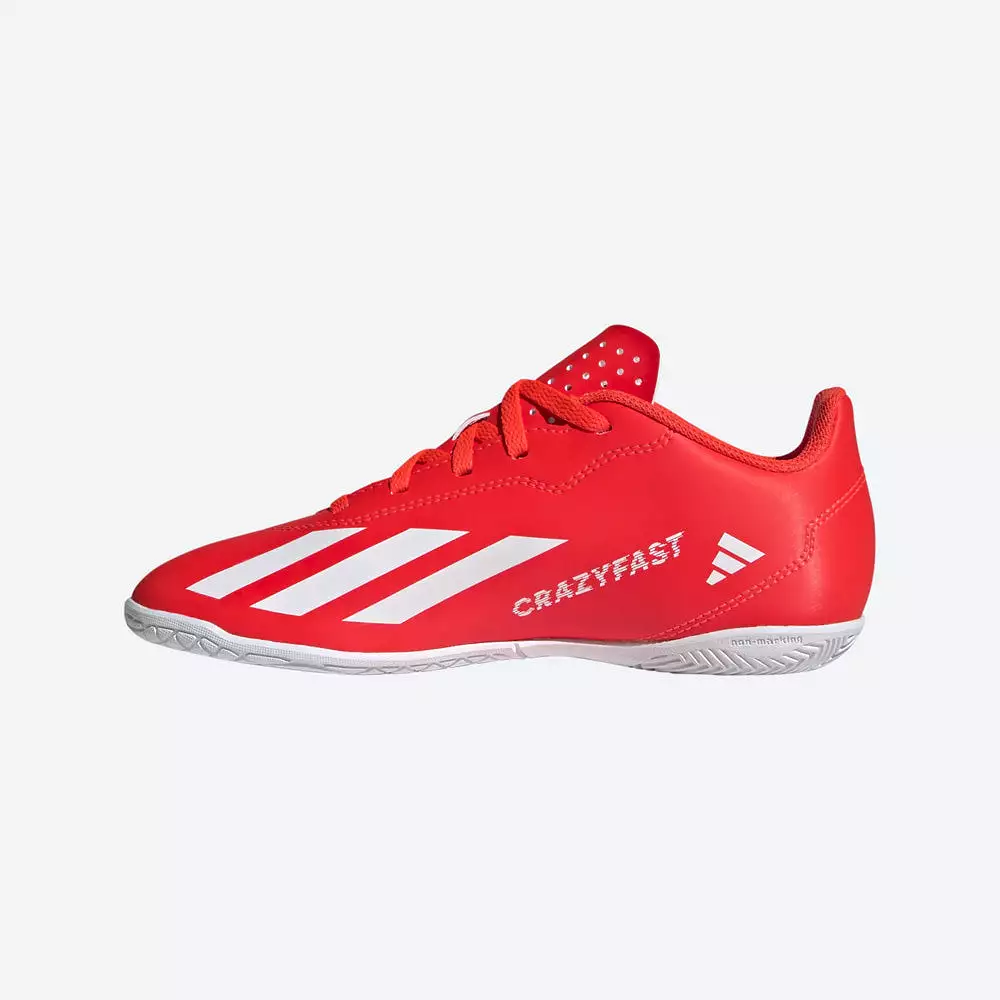 Adidas X Crazyfast Club Indoor Jnr Football Shoes (Solar Red/White/Yellow)