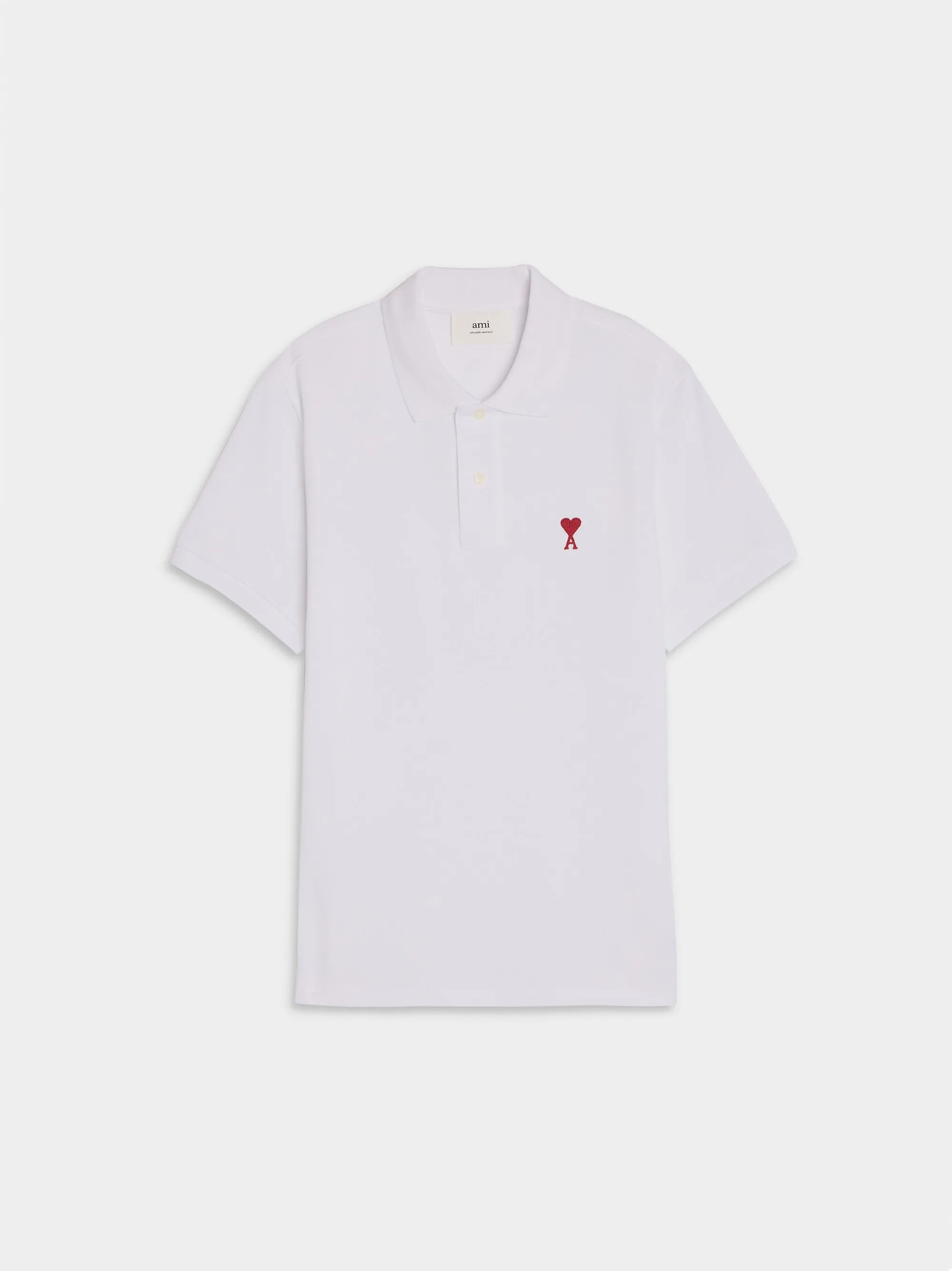 Ami De Coeur Polo Shirt, Wool Gabardine White