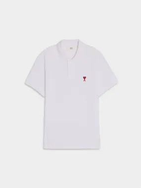 Ami De Coeur Polo Shirt, Wool Gabardine White