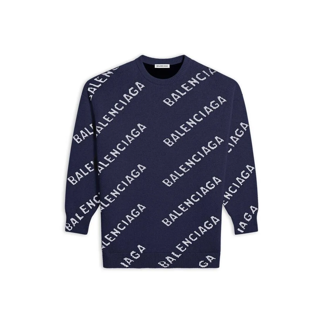 BALENCIAGA  |Crew Neck Monogram Casual Style Wool Long Sleeves