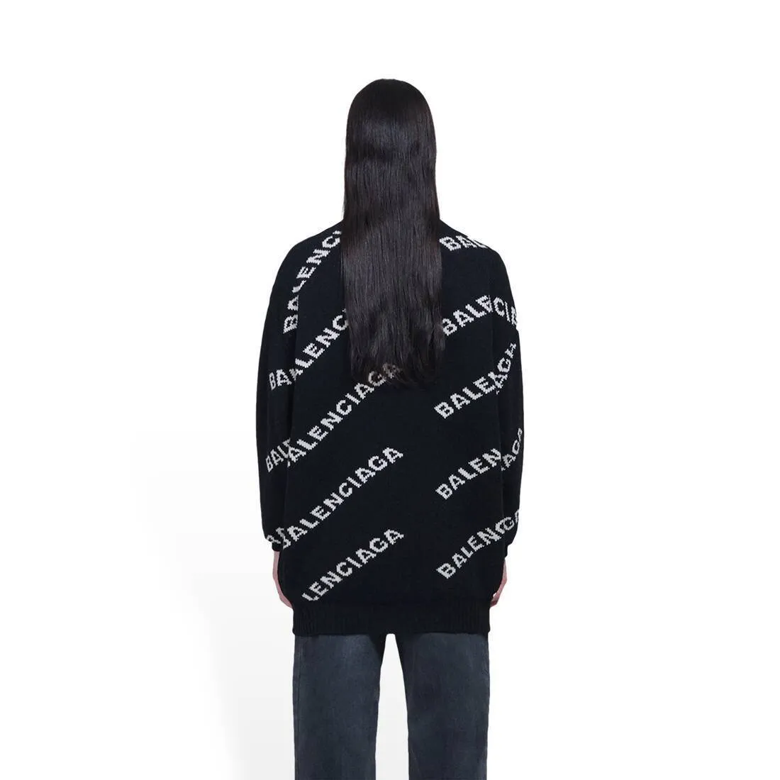 BALENCIAGA  |Crew Neck Monogram Casual Style Wool Long Sleeves