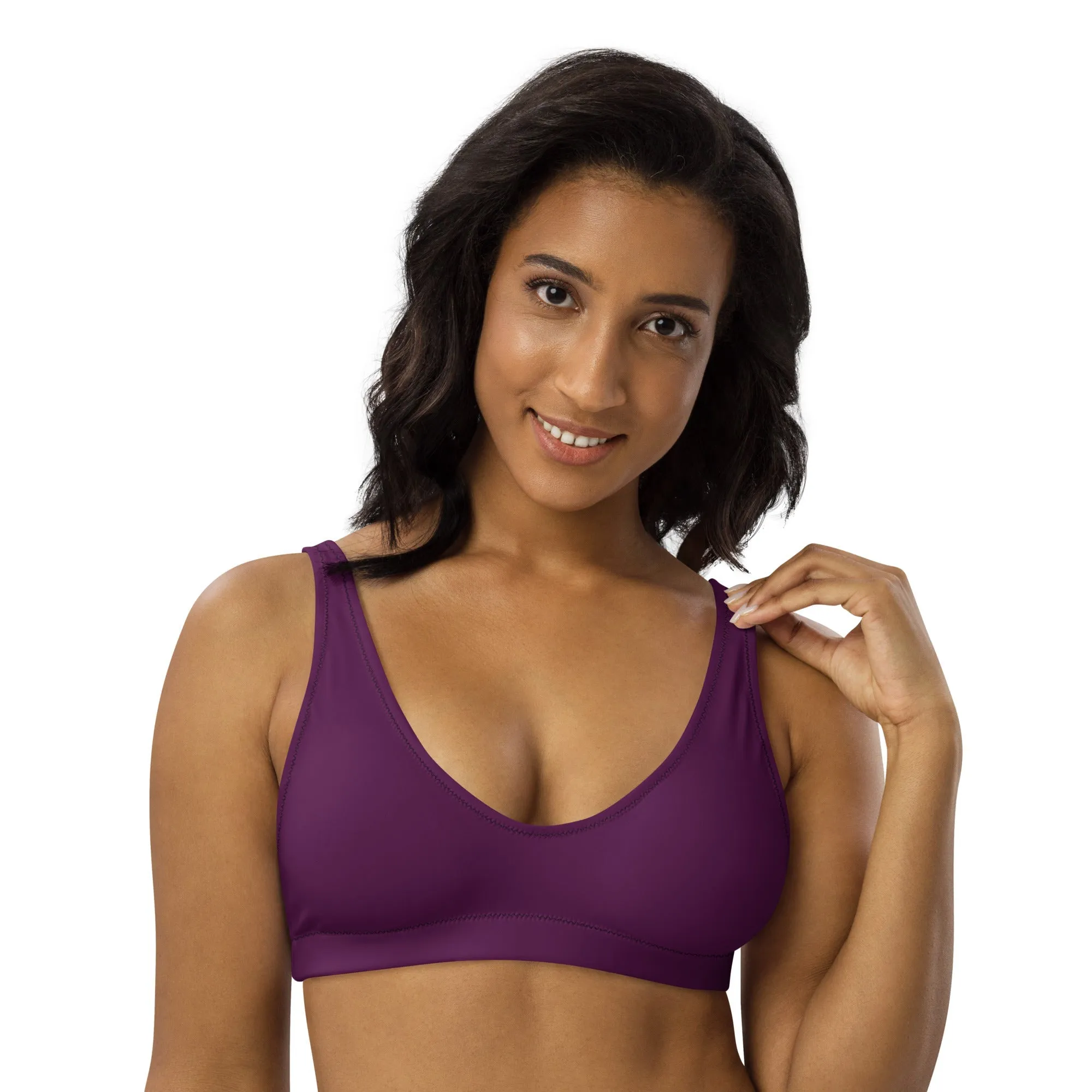 BELLA ECO PADDED BIKINI TOP | PLUM