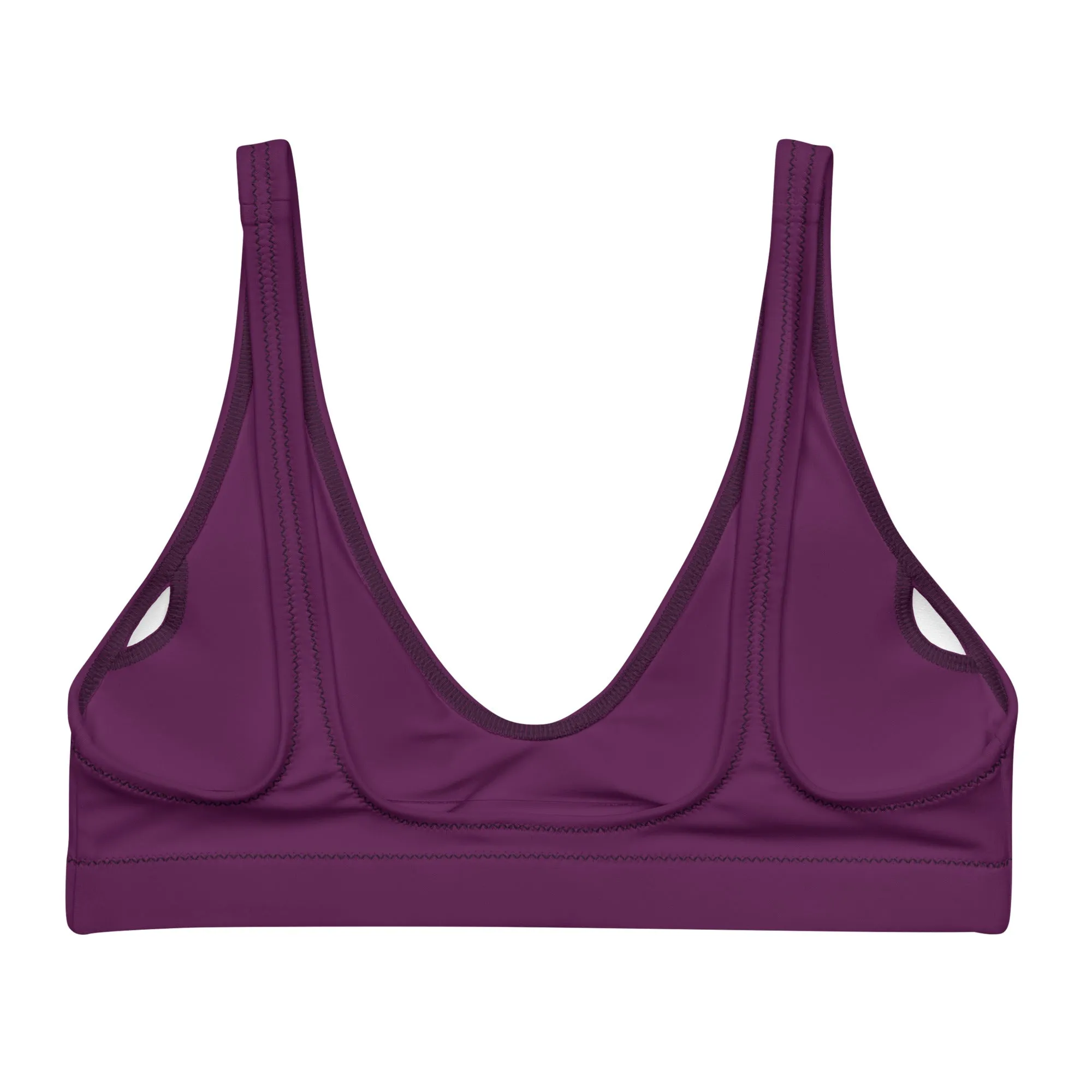 BELLA ECO PADDED BIKINI TOP | PLUM