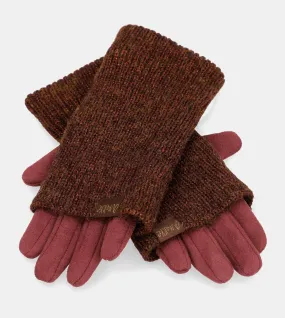 Burgundy extendable gloves