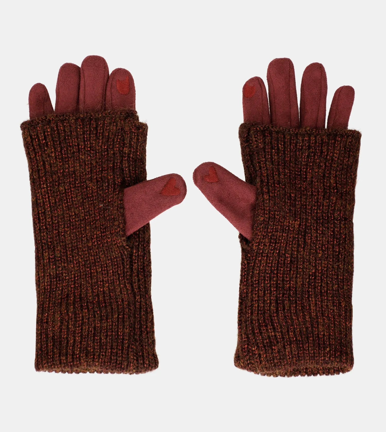 Burgundy extendable gloves