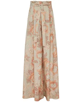 Chantae Ultra Wide Leg Pant in Vintage Pastel Floral