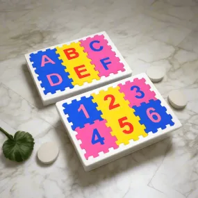 Foam Mat for Kids, Interlocking Learning Alphabet and Number Mat for Kids - Multi-Color(Random colour will be send)