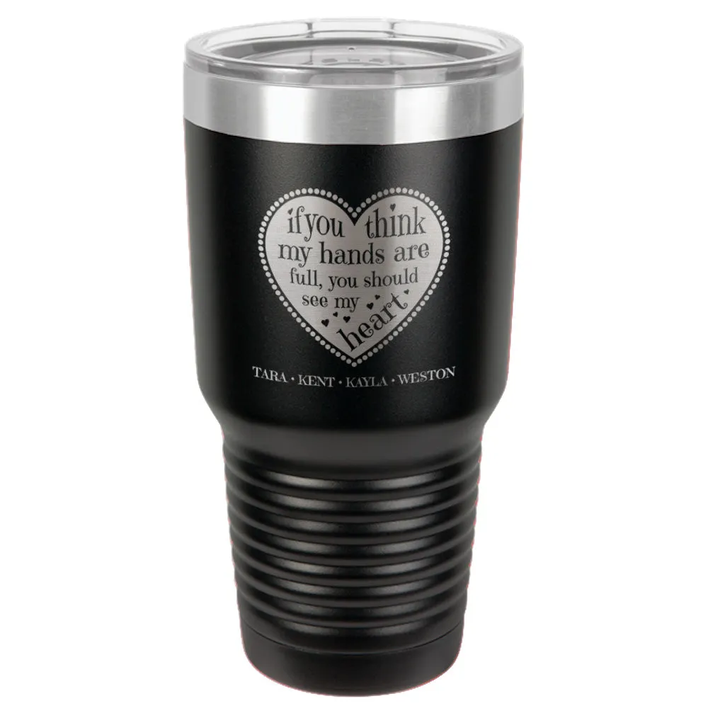 Full Heart Personalized Stainless Steel Tumbler