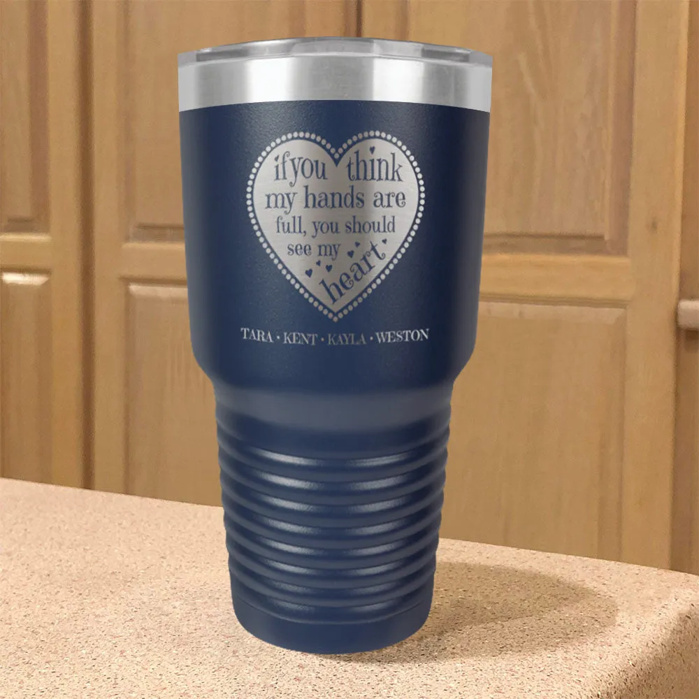 Full Heart Personalized Stainless Steel Tumbler