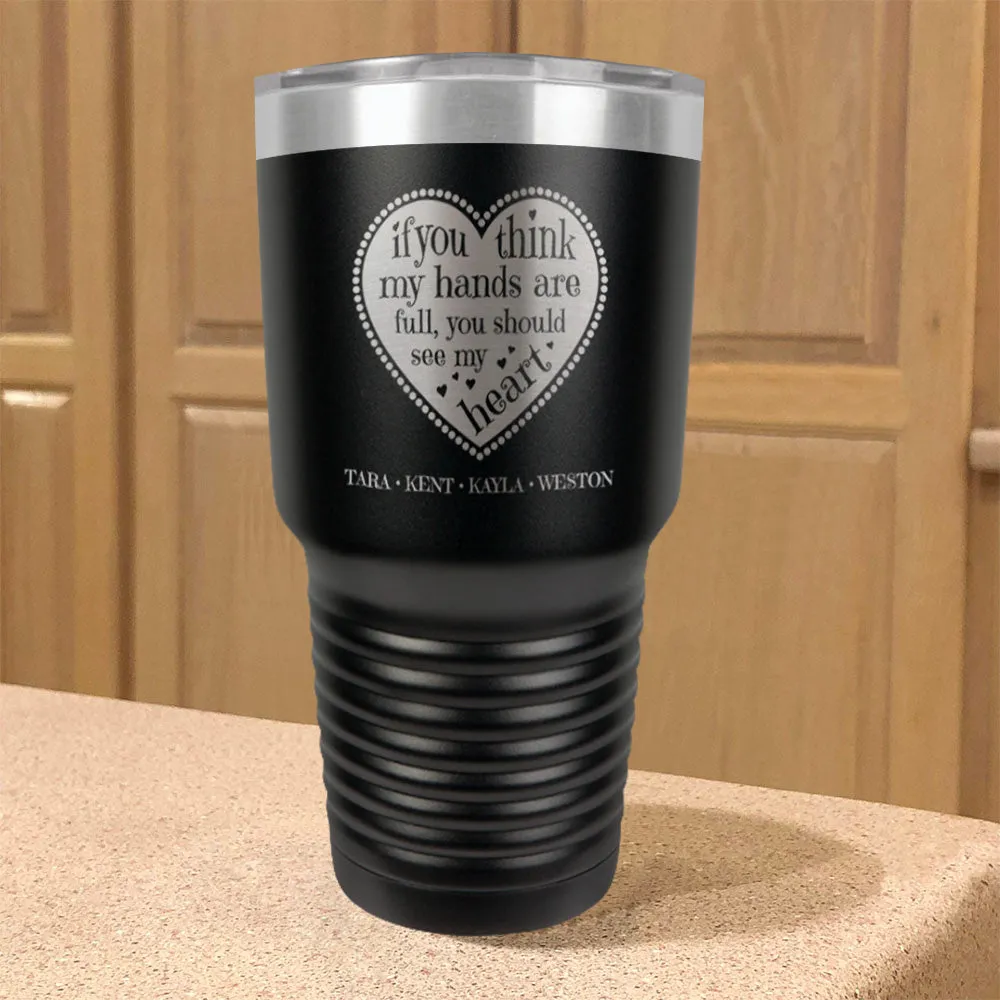 Full Heart Personalized Stainless Steel Tumbler