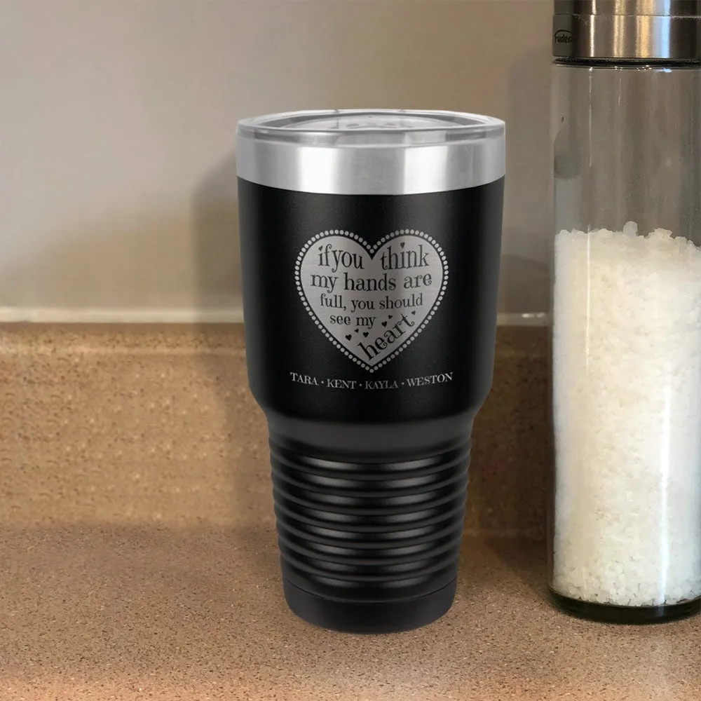 Full Heart Personalized Stainless Steel Tumbler