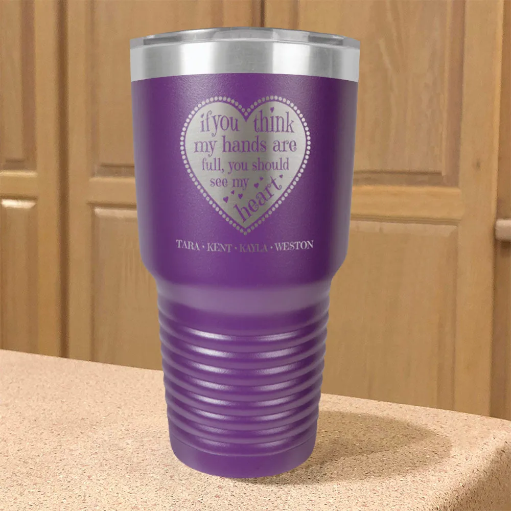 Full Heart Personalized Stainless Steel Tumbler