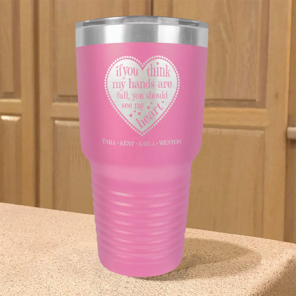 Full Heart Personalized Stainless Steel Tumbler