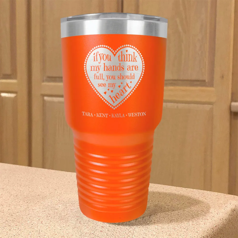 Full Heart Personalized Stainless Steel Tumbler