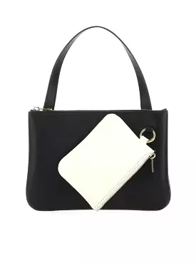 Handbag in black nappa