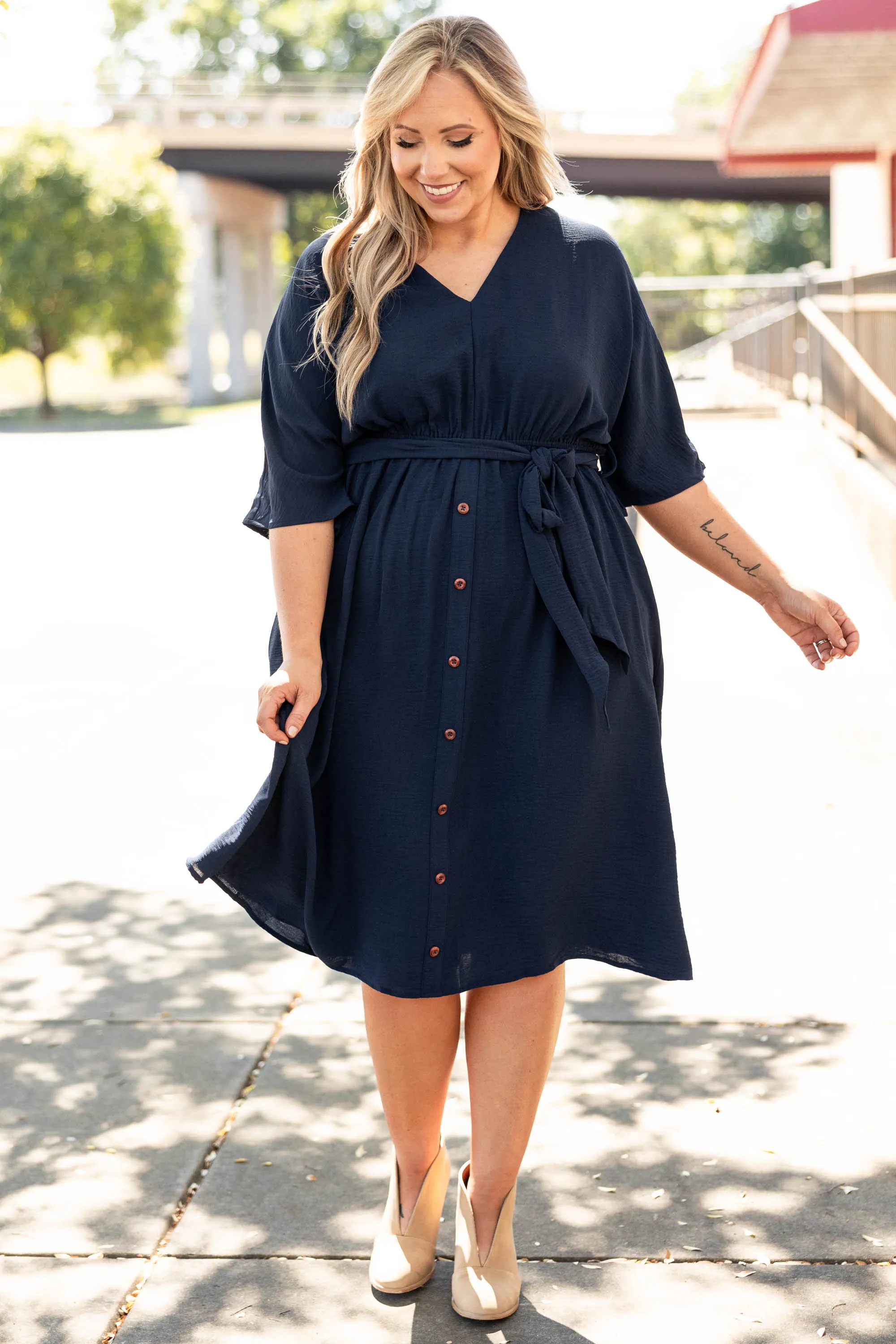 Hopelessly Yours Dress, Navy