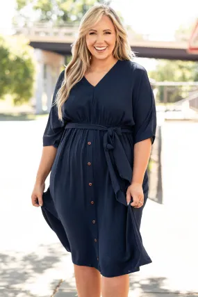 Hopelessly Yours Dress, Navy