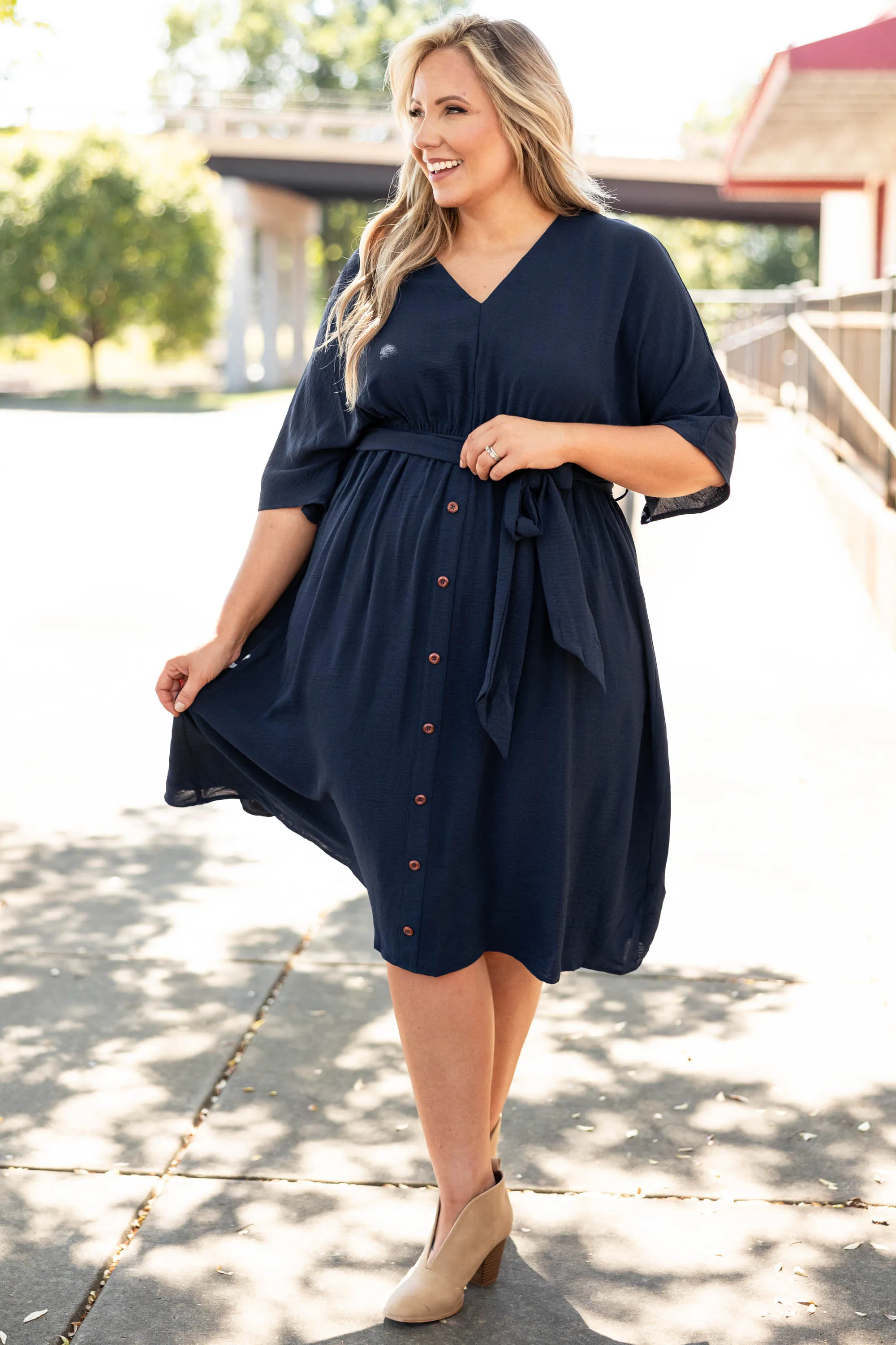 Hopelessly Yours Dress, Navy