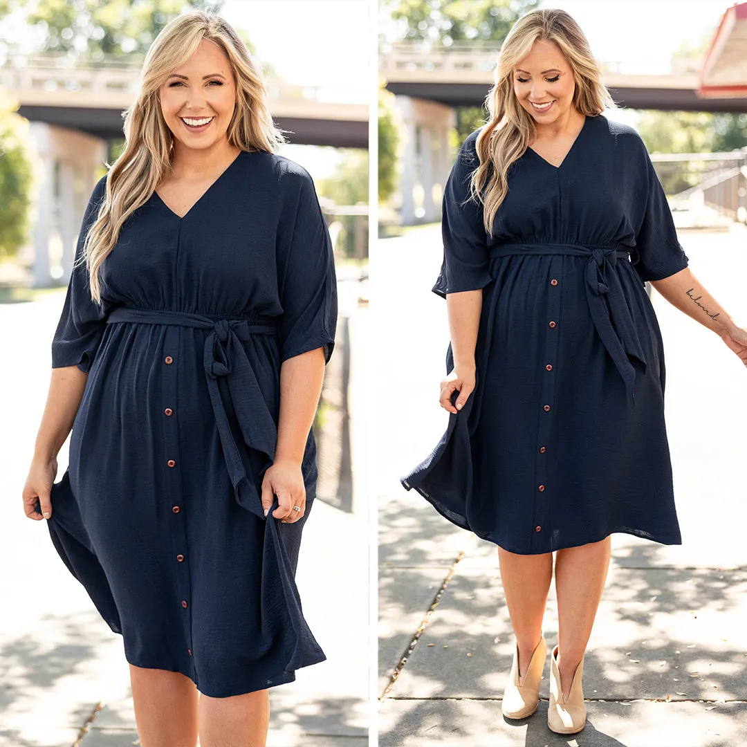 Hopelessly Yours Dress, Navy