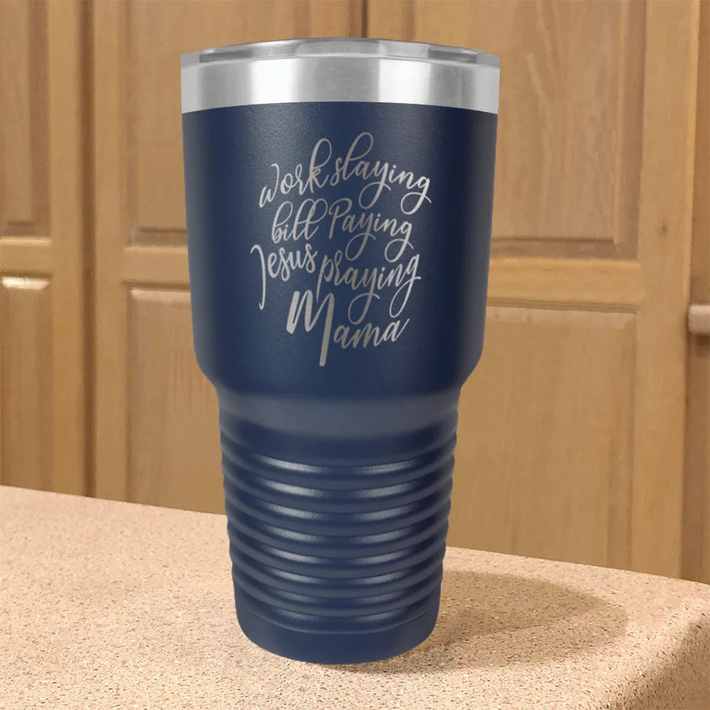 Jesus Praying Mama Stainless Steel Tumbler