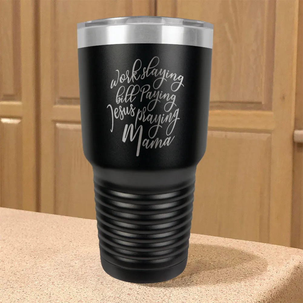 Jesus Praying Mama Stainless Steel Tumbler