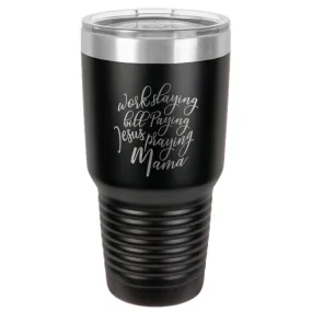 Jesus Praying Mama Stainless Steel Tumbler