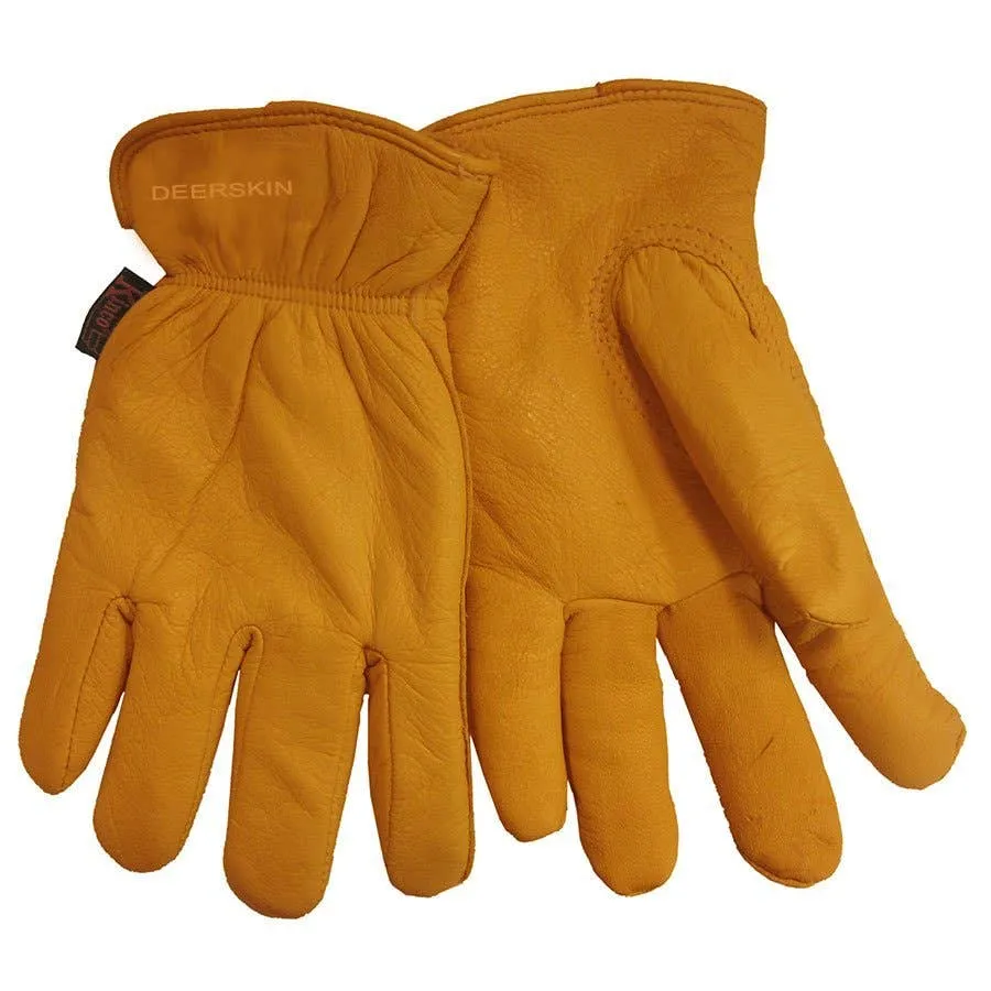 Kinco Lined Palomino Grain Deerskin Driver Gloves