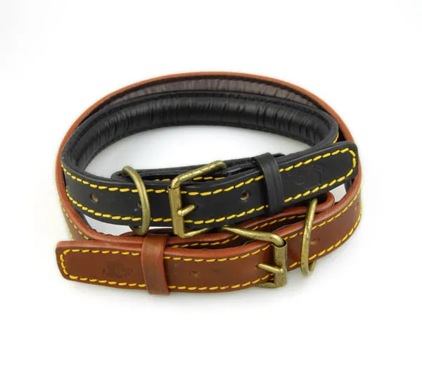 La Cinopelca Italian Padded Leather Collars