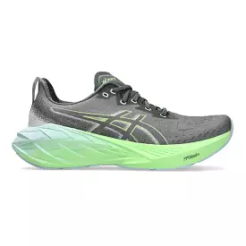 Men's Asics Novablast 4, Steel Grey/Electric Lime, 13 D Medium