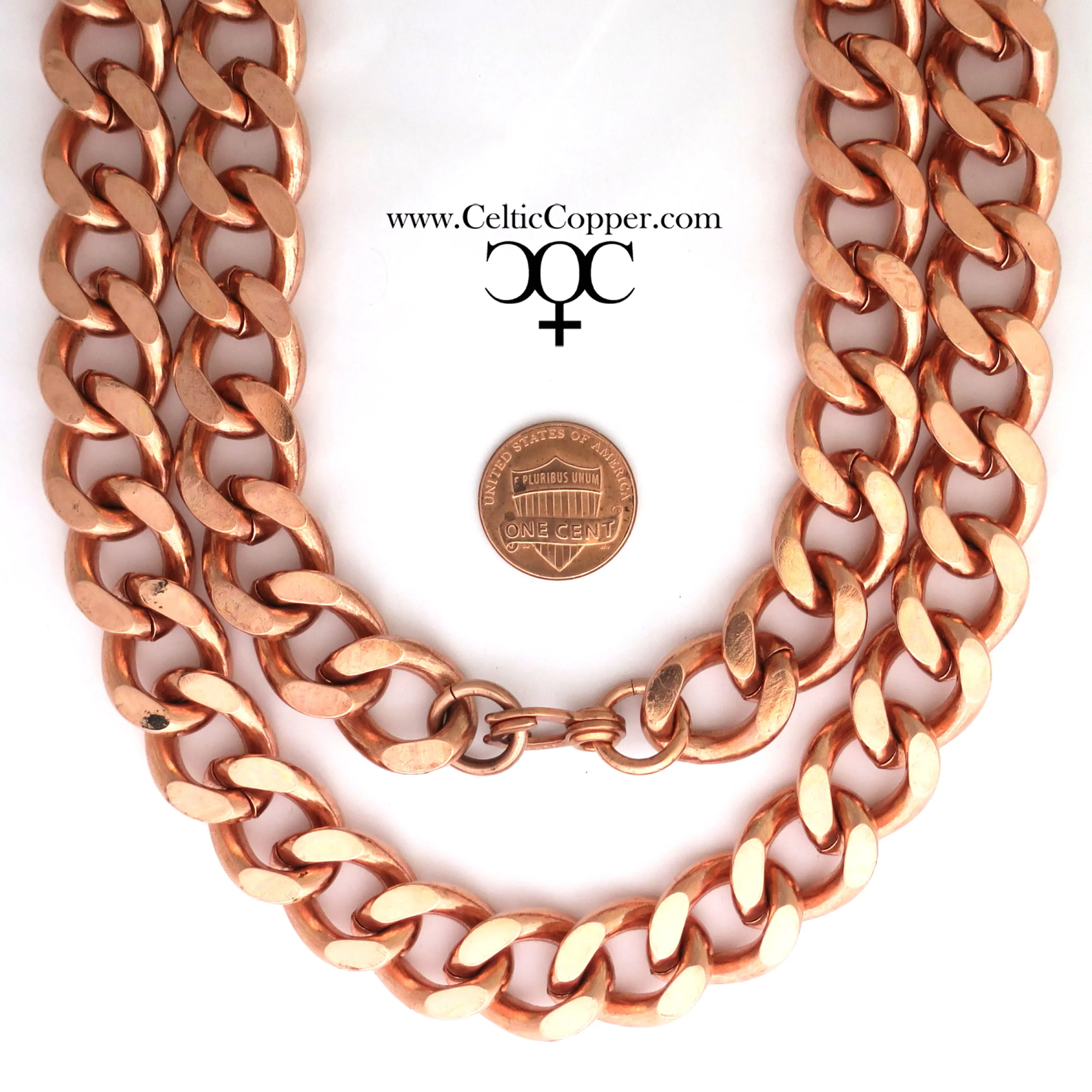 Men's Custom Necklace Chain NC162M Super Chunky 16mm Solid Copper Curb Chain Necklace Custom Size Chain