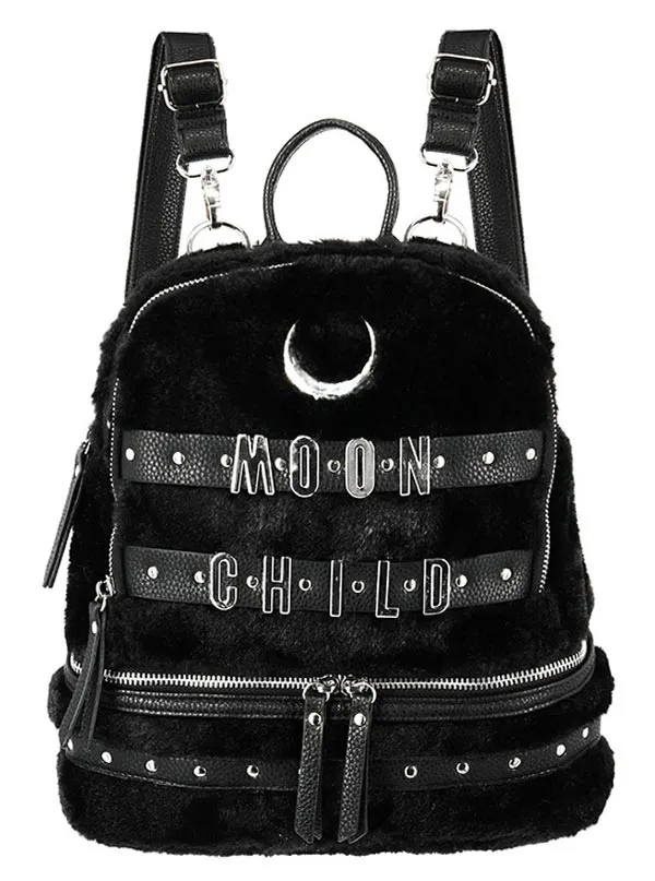 Moon Child Gothic Fur Backpack