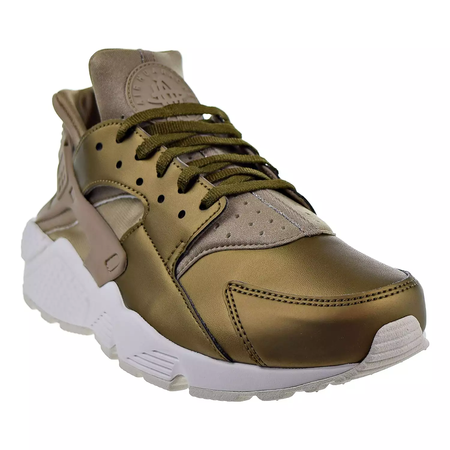 Nike Air Huarache Run PRM TXT Women's Running Shoes Khaki / Summit White