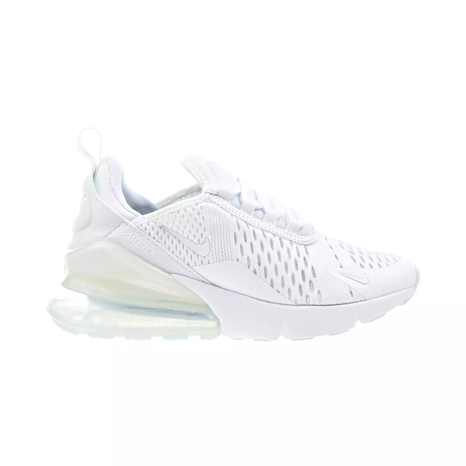 Nike Air Max 270 (GS) Big Kids' Shoes White-Metallic Silver