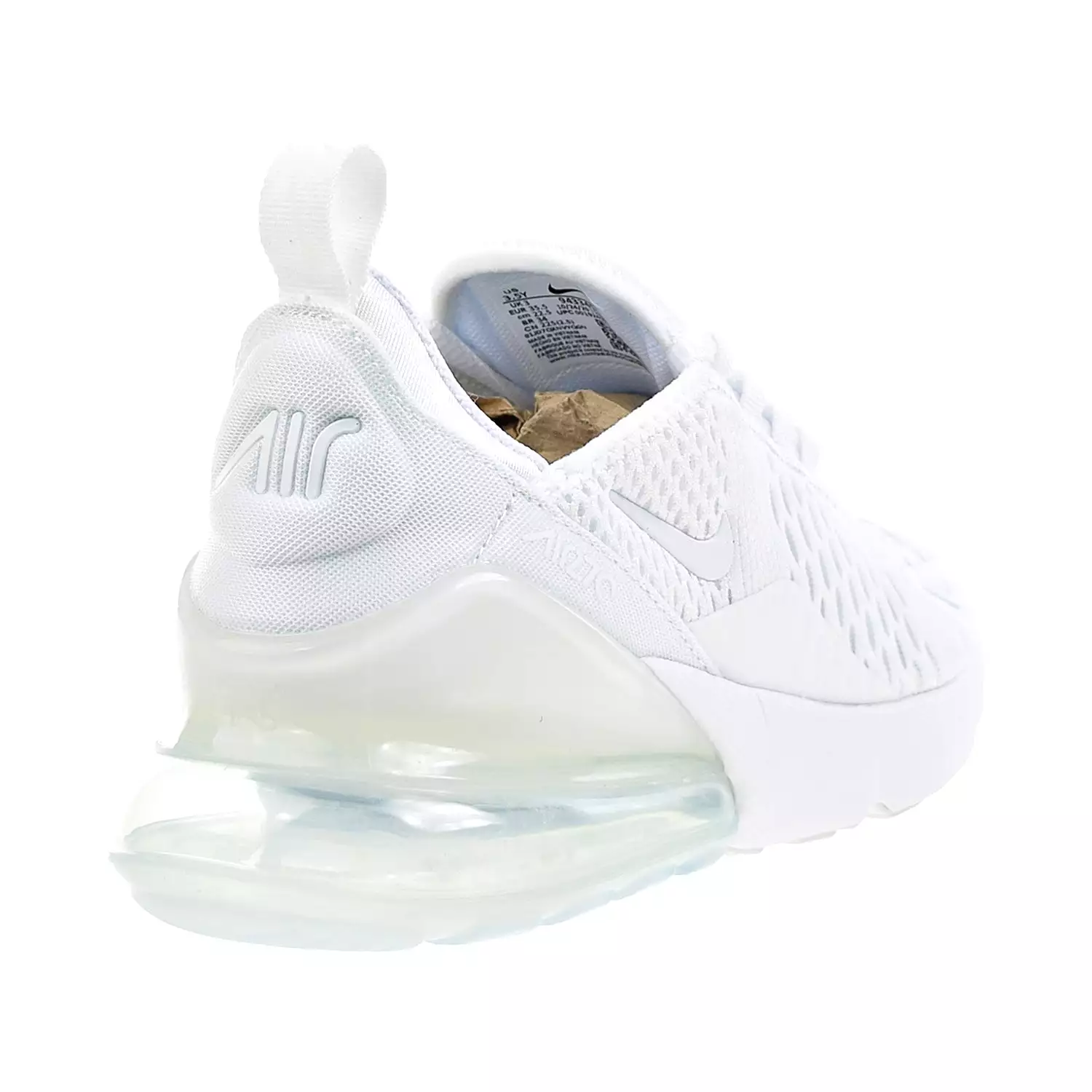 Nike Air Max 270 (GS) Big Kids' Shoes White-Metallic Silver