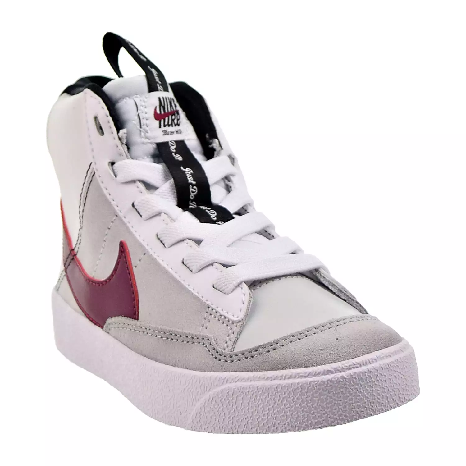 Nike Blazer Mid '77 SE (PS) Little Kids' Shoes White-Rush Maroon