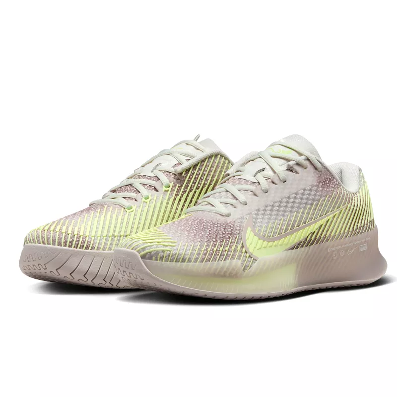 Nike Court Air Zoom Vapor 11 Premium Women Hard Court Tennis Shoes - Phantom/Barely Volt-Platinum Violet