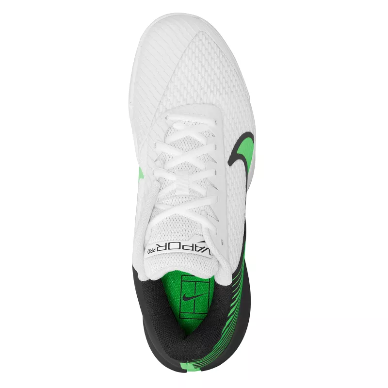 Nike Court Air Zoom Vapor Pro 2 Men Hard Court Tennis Shoes - White/Poison Green-Black