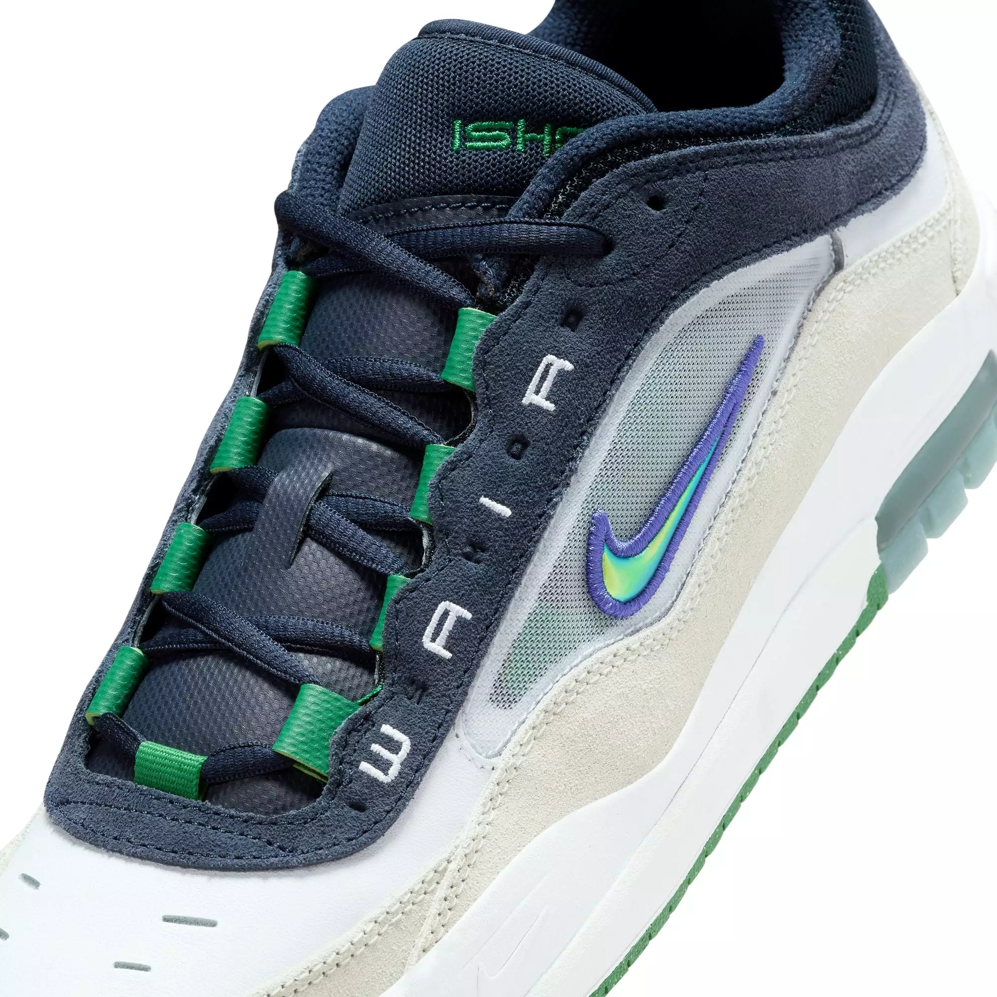 Nike SB Air Max Ishod - White/Persian Violet-Obsidian-Pine Green