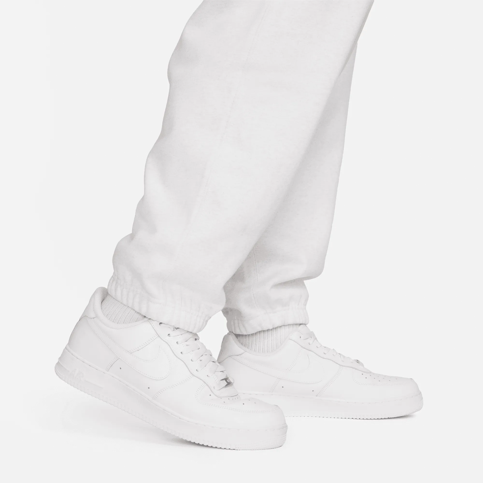 Nike Solo Swoosh White Fleece Pants