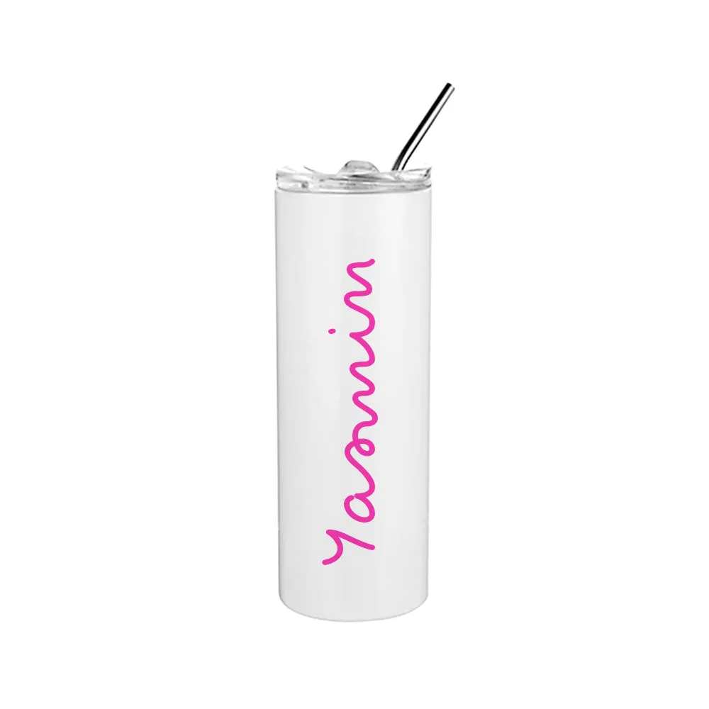 Personalised Summer Island Tumbler - Pink