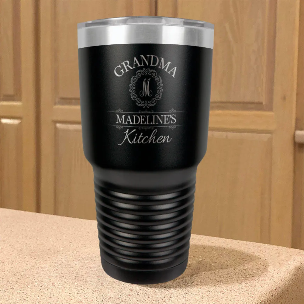 Personalized Stainless Steel Tumbler Grandma Initial