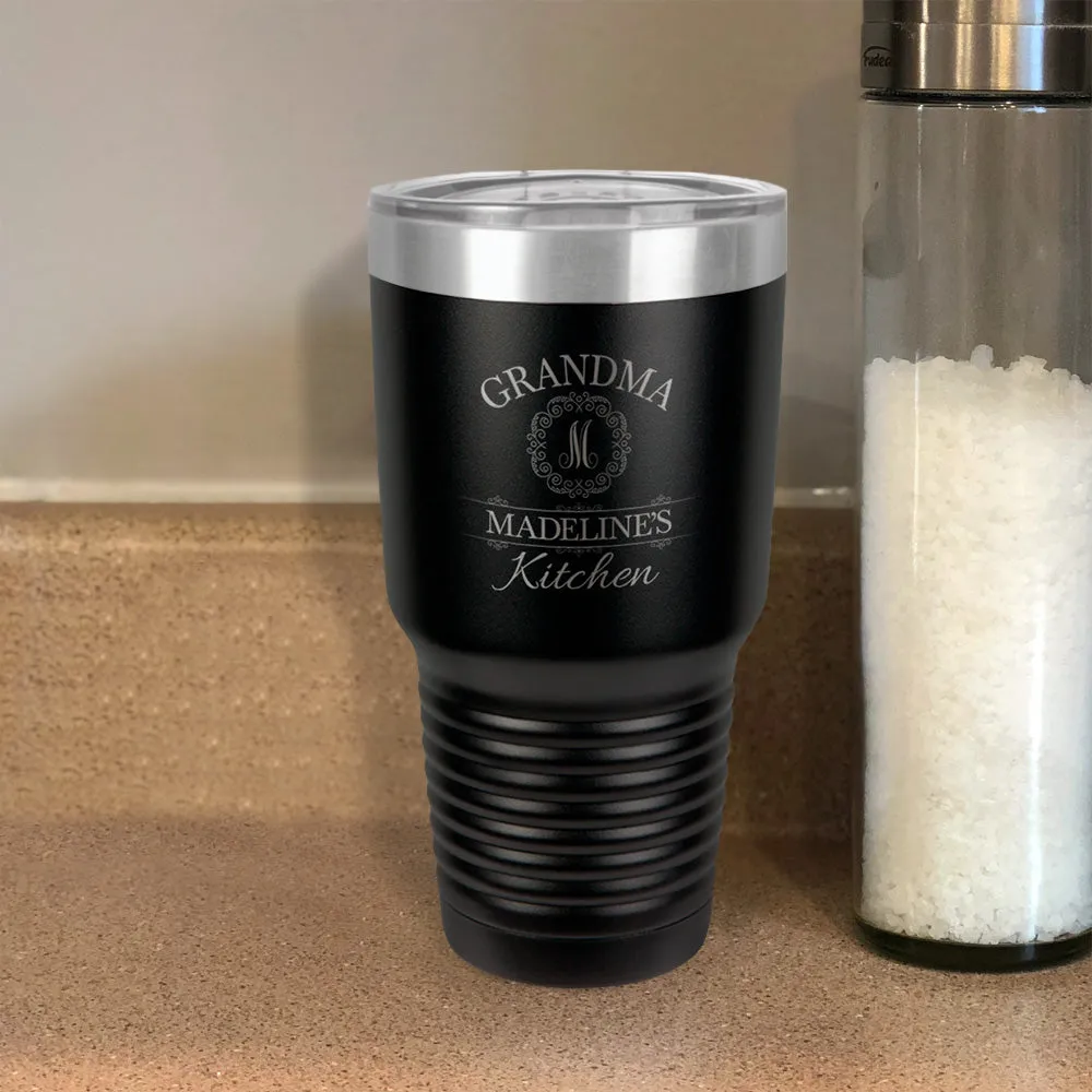 Personalized Stainless Steel Tumbler Grandma Initial