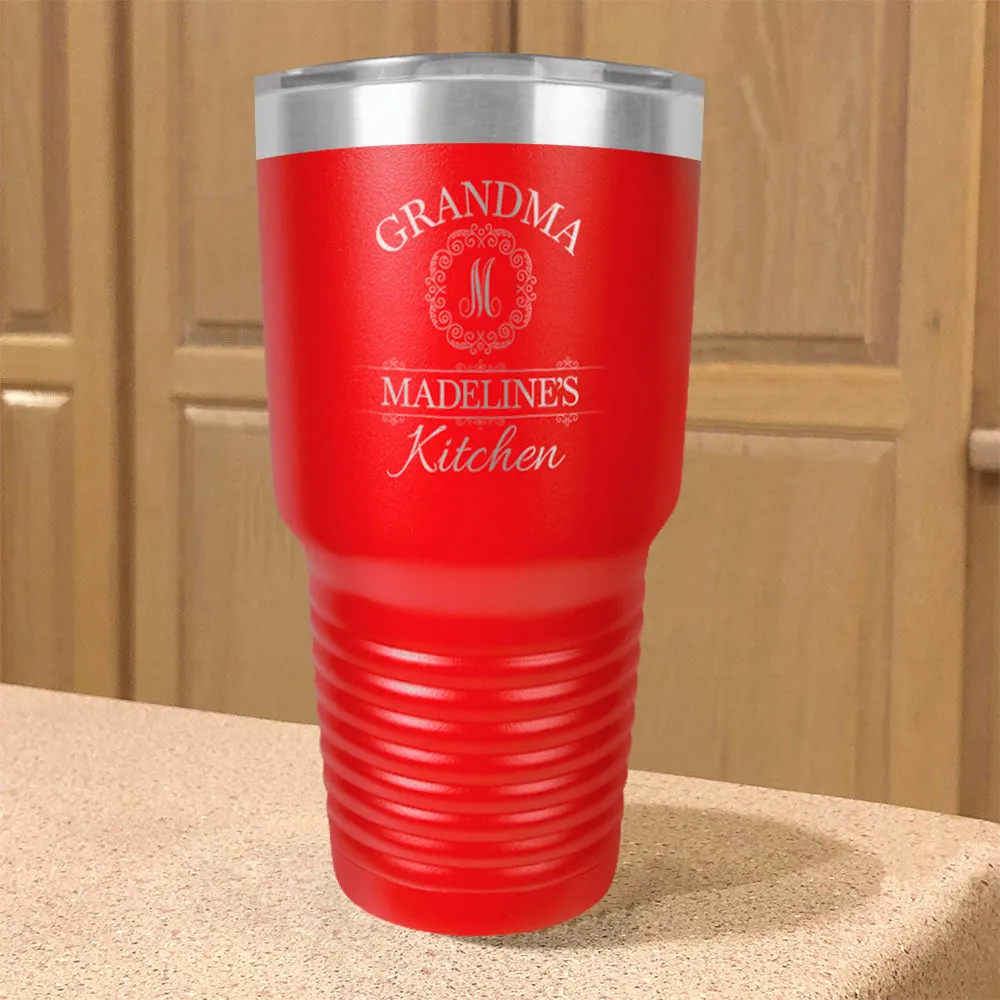 Personalized Stainless Steel Tumbler Grandma Initial