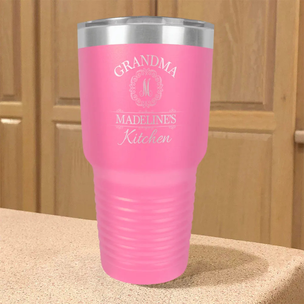 Personalized Stainless Steel Tumbler Grandma Initial