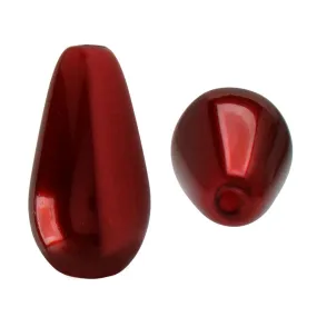 Preciosa Crystal Nacre Pearl, Pear 15x8mm, Bordeaux (1 Piece)