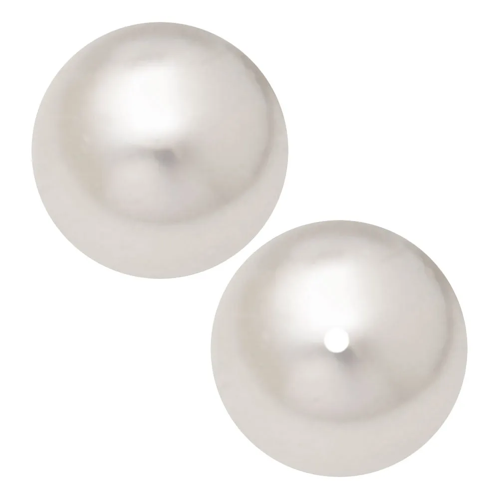 Preciosa Crystal Nacre Pearl, Round 10mm, White (10 Pieces)